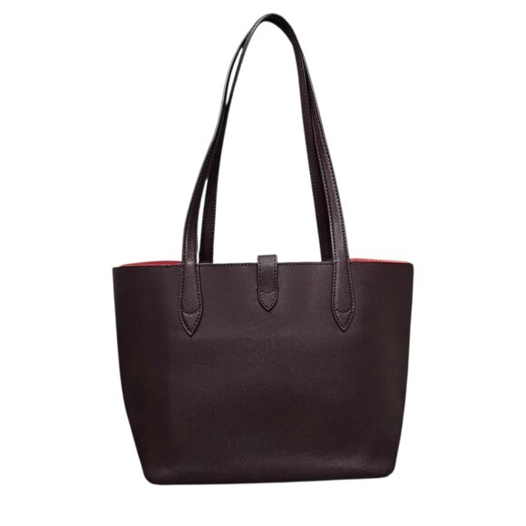 KATE SPADE Kaci Chocolate Cherry Leather Large Tote Shoulder Bag COA - Picture 5 of 16